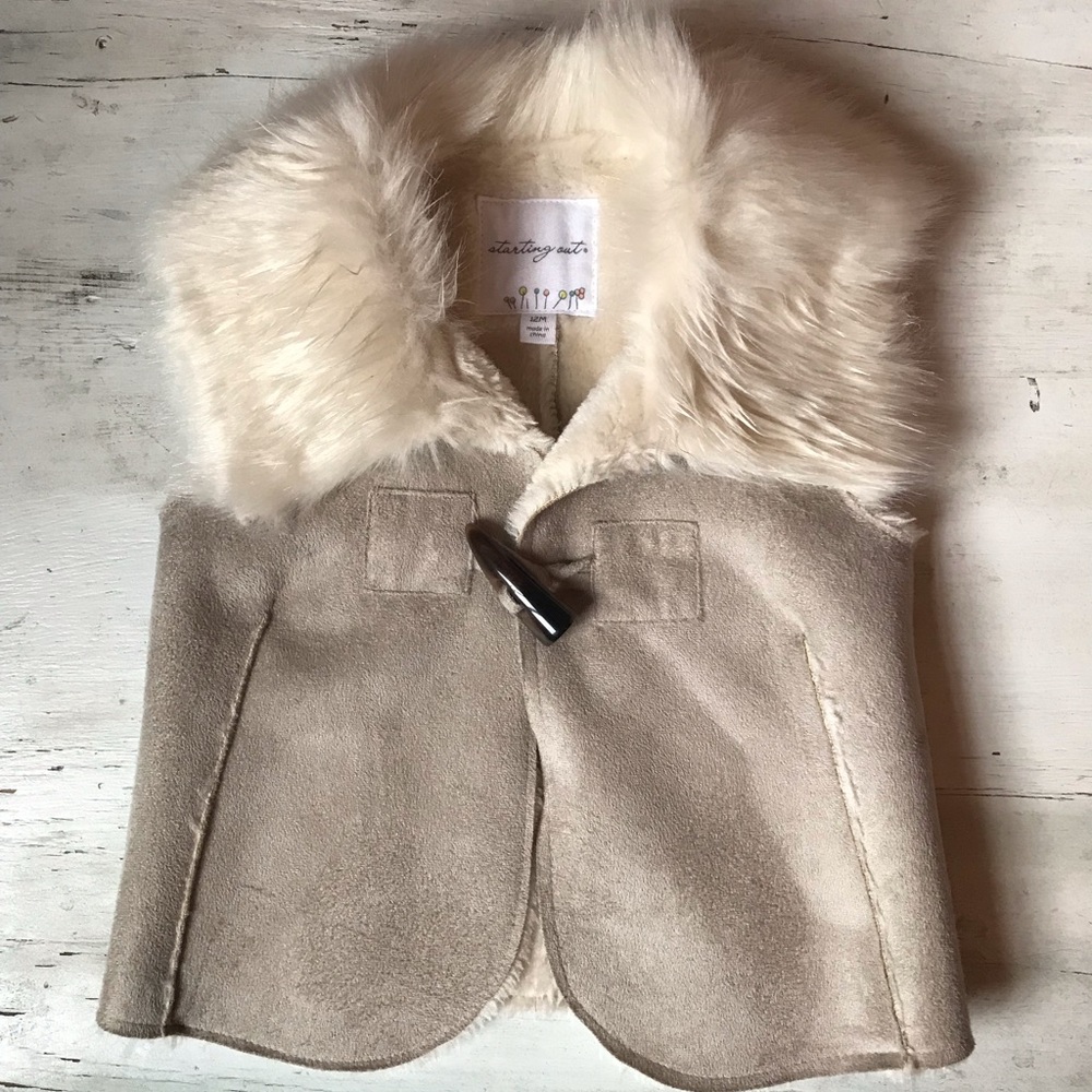 Faux shearling vest